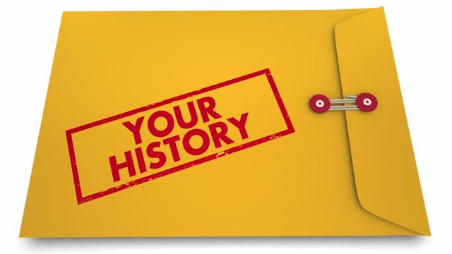 Your History Personal Documents Past Records Envelope Stamp 3d Animation