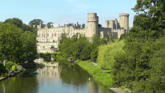 Built by William the Conqueror in 1068, Warwick Castle is a medieval castle in Warwick, the county town of Warwickshire, England. It sits on a bend on the River Avon.