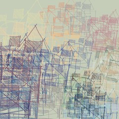 Abstract painting on canvas. Hand made art. Colorful texture. Modern artwork. Strokes of fat paint. Brushstrokes. Contemporary art. Artistic background image.