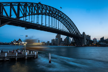 Ferry in motion, Sydney Harbour 