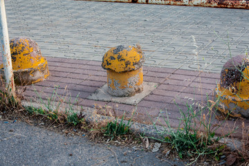 Mushroom Shaped Stones Near Sidewalk