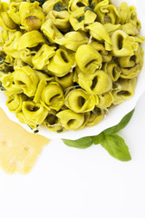 italian pasta tortellini Isolated in white background