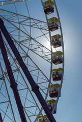 Ferris wheel with sun