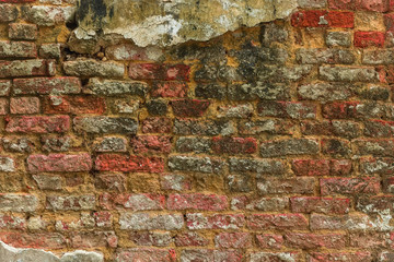 Brick wall background. Old vintage texture