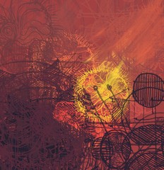 Abstract painting on canvas. Hand made art. Colorful texture. Modern artwork. Strokes of fat paint. Brushstrokes. Contemporary art. Artistic background image.