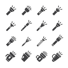 Flashlight icon set