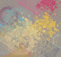 Abstract painting on canvas. Hand made art. Colorful texture. Modern artwork. Strokes of fat paint. Brushstrokes. Contemporary art. Artistic background image.