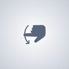 Hand swipe up icon
