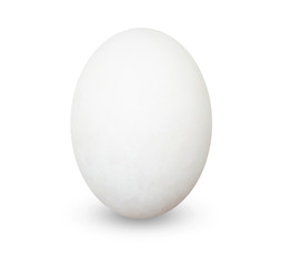 White egg - isolated on white background
