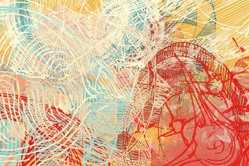 Abstract painting on canvas. Hand made art. Colorful texture. Modern artwork. Strokes of fat paint. Brushstrokes. Contemporary art. Artistic background image.