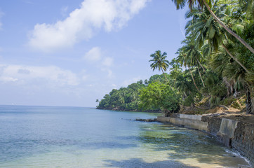 Plakat Island of Ross Andaman Sea beautiful landscape 