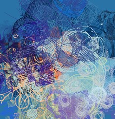 Abstract painting on canvas. Hand made art. Colorful texture. Modern artwork. Strokes of fat paint. Brushstrokes. Contemporary art. Artistic background image.