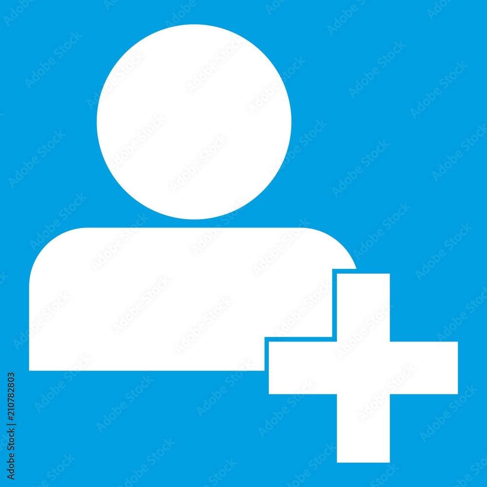 Poster add new user account or add new friend in simple style isolated on white background vector illustrat