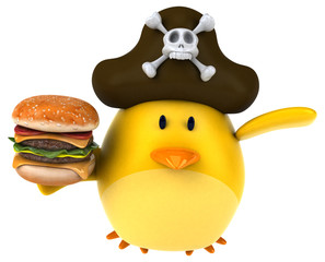 Yellow bird - 3D Illustration