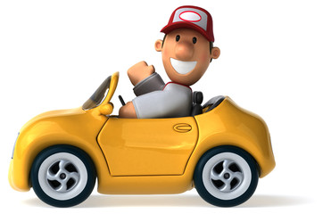 Fun mechanic - 3D Illustration