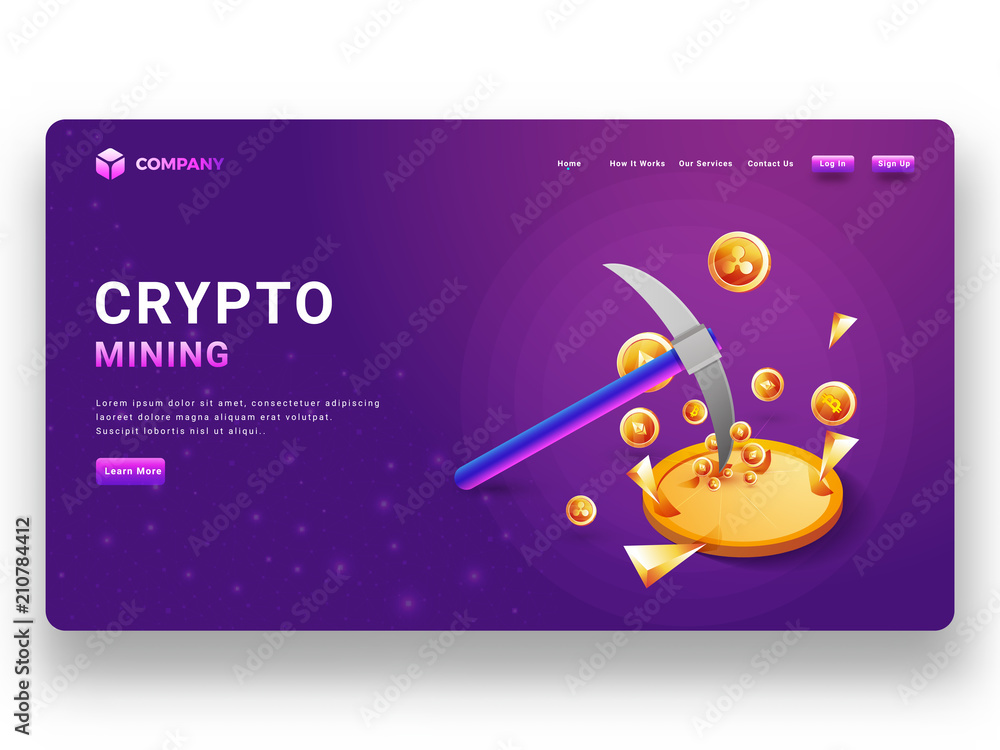 Canvas Prints landing page design of bitcoin wallet transaction with lady crypto currency executive exchange virtu
