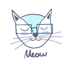 Cute animals. Scandinavian style. Prints for clothes and postcards, for children. For your design.