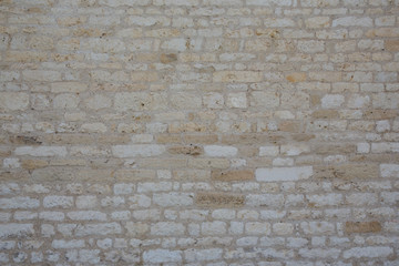 masonry wall of old ancient medieval background