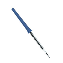 Soldering iron vector illustration. Braze micro chip. Equipment