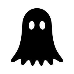 Ghost, phantom or apparition haunting Halloween flat vector icon for holiday apps and websites