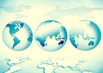 Best Internet Concept of global business. Globe, glowing lines on technological background. Wi-Fi, rays, symbols Internet, 3D illustration