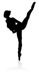 Ballet Dancer Dancing Silhouette