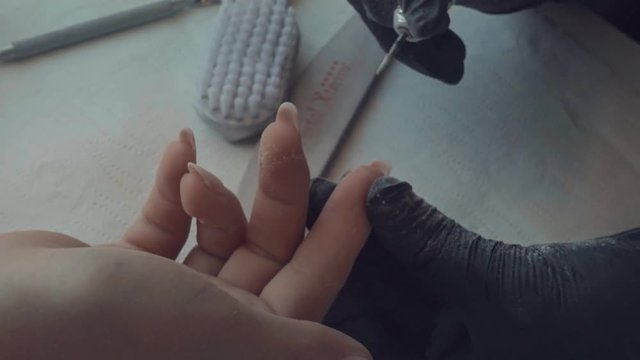 Nail polish, smooth slowed by 70% for a more cinematic artistic and commercial/movie like look