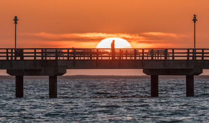 Obraz premium Sonnenuntergang am meer