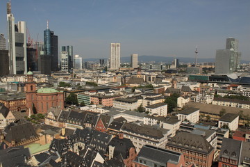 Teilansicht der Frankfurter Innenstadt (Blick vom Dom nach Nordwesten)