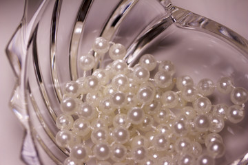 Macro abstract view of elegant modern lead crystal glass texture with reflecting light with luxurious color