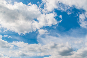 Obraz na płótnie Canvas white clouds on a blue sky