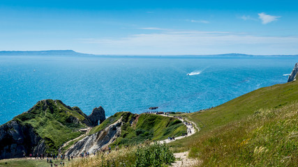 The pathway to the Famous Durdle Door, Jurassic Coast, UK