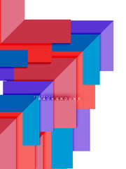 Multicolored abstract geometric shapes, geometry background for web banner