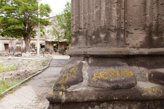 Armenian old city Gyumri. Panoramic views.