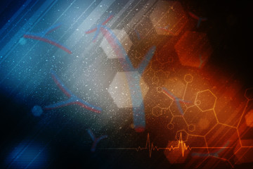 2d illustration Abstract futuristic electronic circuit technology background
