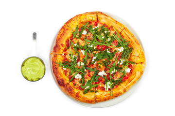 Tasty homemade Margherita Italian pizza