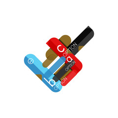 Abstract lines geometric infographic layoutAbstract lines geometric infographic layout, data visualization design, option step by step schedule, web box