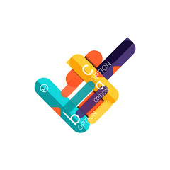 Abstract lines geometric infographic layoutAbstract lines geometric infographic layout, data visualization design, option step by step schedule, web box