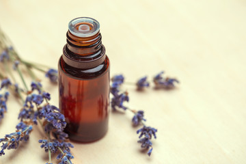 lavender body care products. Aromatherapy, spa and natural healthcare concept