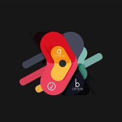 Flat design geometric infographics, arrow shape vector sticker or label, price tags, offer promotion badge, icon design, paper style layout for data graphic visualization step by step process, for