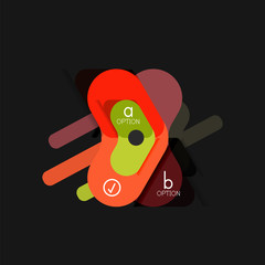 Flat design geometric infographics, arrow shape vector sticker or label, price tags, offer promotion badge, icon design, paper style layout for data graphic visualization step by step process, for