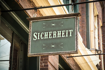 Fototapeta premium Schild 320 - Sicherheit