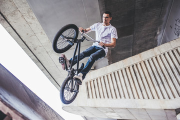 Young man in skatepark
