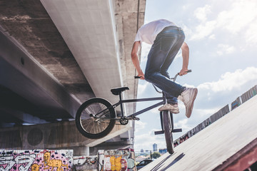 Young man in skatepark
