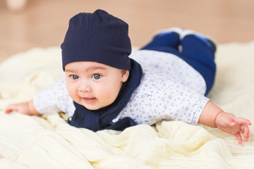 bright portrait of adorable baby boy