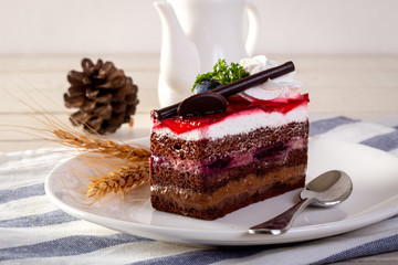 Mini Cake on White Wood Table
