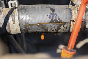 broken auto pipe cooling system