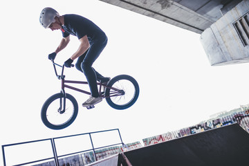 Young man in skatepark