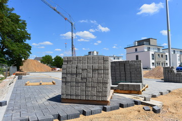 Pflasterstein Gehweg, Strasse