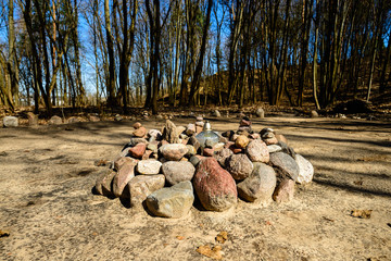 Place for ritual ceremonies in forest